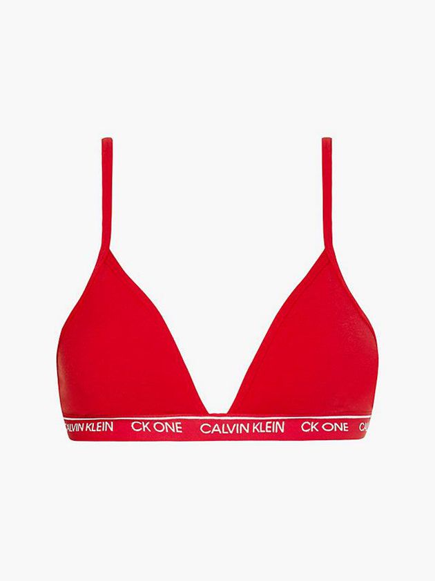 Calvin Klein USA Triangle - CK One Womens Bra Red 6437218-LE